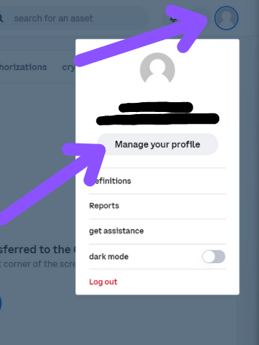 manage your profile